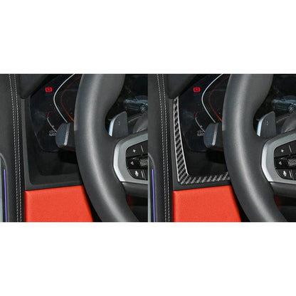 For 2019-2024 BMW 8 Series G14 2pcs /Set Right-hand Drive Instrument Both Sides Decorative Stickers(Black) - Car Interior Mouldings by buy2fix | Online Shopping UK | buy2fix