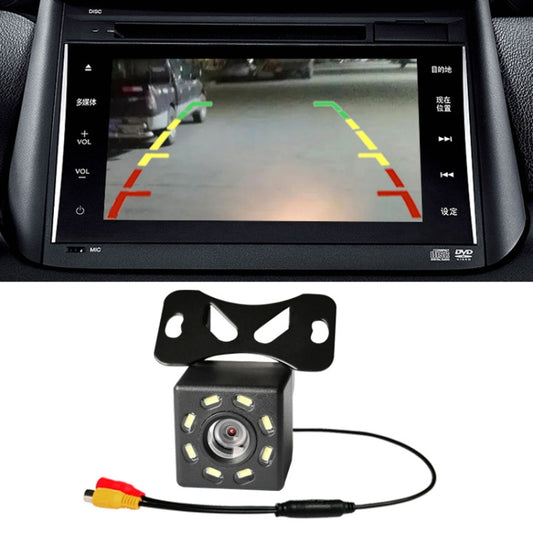 R0003 LED Fill Light External Reversing Video Camera HD Night Vision CCD Car Camera 8 Lights Camera(P System) - Rear View Cameras by buy2fix | Online Shopping UK | buy2fix