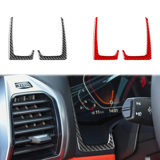 For 2019-2024 BMW 8 Series G14 2pcs /Set Left-hand Drive Instrument Both Sides Decorative Stickers(Red) - Car Interior Mouldings by buy2fix | Online Shopping UK | buy2fix