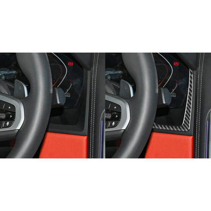 For 2019-2024 BMW 8 Series G14 2pcs /Set Left-hand Drive Instrument Both Sides Decorative Stickers(Red) - Car Interior Mouldings by buy2fix | Online Shopping UK | buy2fix