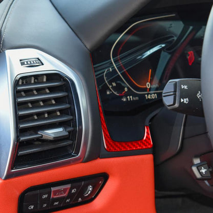 For 2019-2024 BMW 8 Series G14 2pcs /Set Left-hand Drive Instrument Both Sides Decorative Stickers(Red) - Car Interior Mouldings by buy2fix | Online Shopping UK | buy2fix