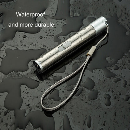 3 in 1 USB Rechargeable Flashlight Infrared Laser Pen Currency Detector Lamp(Silver) - Mini Flashlight by buy2fix | Online Shopping UK | buy2fix