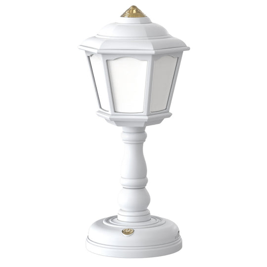 GIVELONG Retro Table Lamp USB Charging Small Night Light, Style: 320-6 White