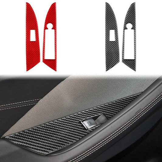 For 2019-2024 BMW 8 Series G14 2pcs /Set Right-hand Drive Glass Lift Convertible Stickers(Black) - Car Interior Mouldings by buy2fix | Online Shopping UK | buy2fix