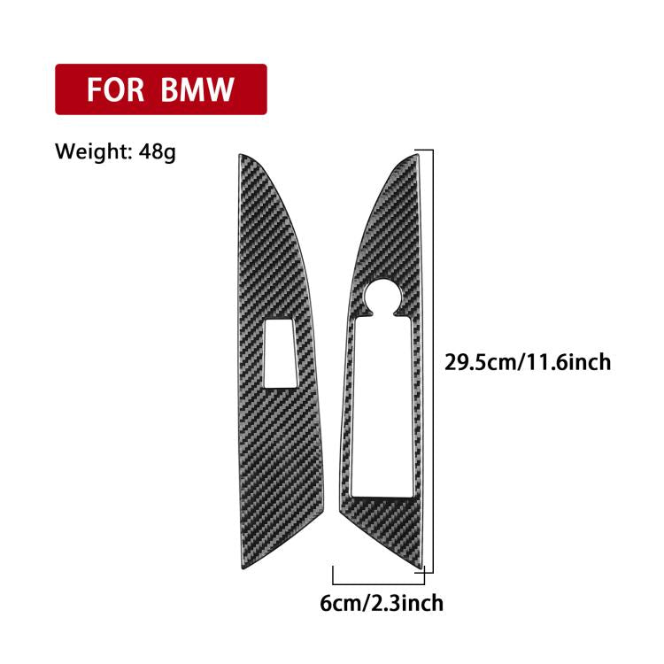 For 2019-2024 BMW 8 Series G14 2pcs /Set Right-hand Drive Glass Lift Convertible Stickers(Black) - Car Interior Mouldings by buy2fix | Online Shopping UK | buy2fix