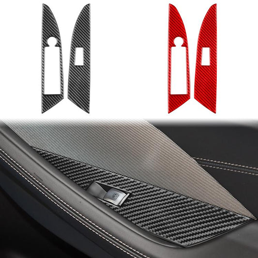 For 2019-2024 BMW 8 Series G14 2pcs /Set Left-hand Drive Glass Lift Convertible Stickers(Black) - Car Interior Mouldings by buy2fix | Online Shopping UK | buy2fix