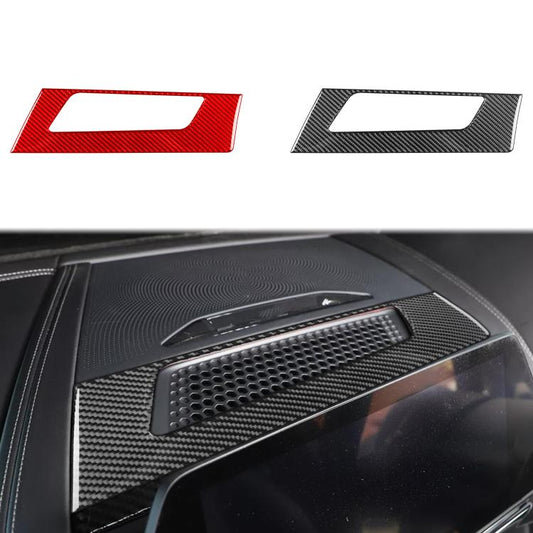For 2019-2024 BMW 8 Series G14 Right-hand Drive Dashboard Speaker Frame Sticker(Black) - Car Interior Mouldings by buy2fix | Online Shopping UK | buy2fix