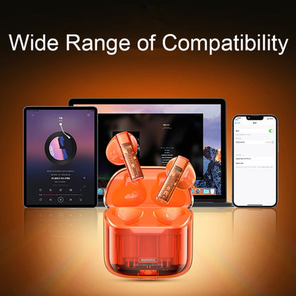 REMAX CozyBuds 6C TWS Transparent Cabin Low Delay Wireless Bluetooth Headset(Orange) - TWS Earphone by REMAX | Online Shopping UK | buy2fix