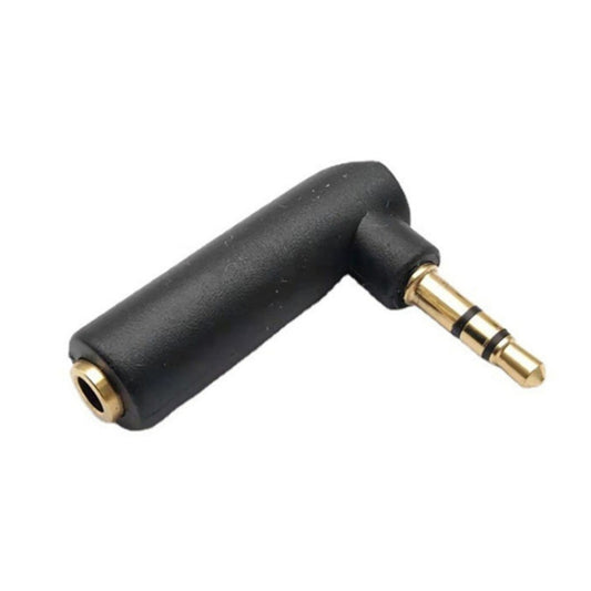 3.5mm Elbow Male to Female Dual Channel Headphone Audio Adapter(Gold Plated) - Audio Adapter by buy2fix | Online Shopping UK | buy2fix