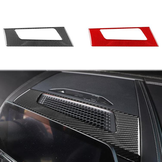 For 2019-2024 BMW 8 Series G14 Left-hand Drive Dashboard Speaker Frame Sticker(Red) - Car Interior Mouldings by buy2fix | Online Shopping UK | buy2fix