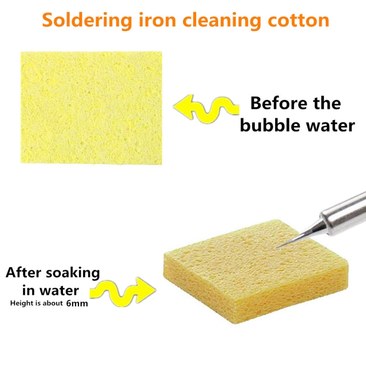 10pcs Soldering Iron Tin Remover Cleaning Cotton Wood Pulp Sponge,Spec: Thin Round 5.1cm - Others by buy2fix | Online Shopping UK | buy2fix