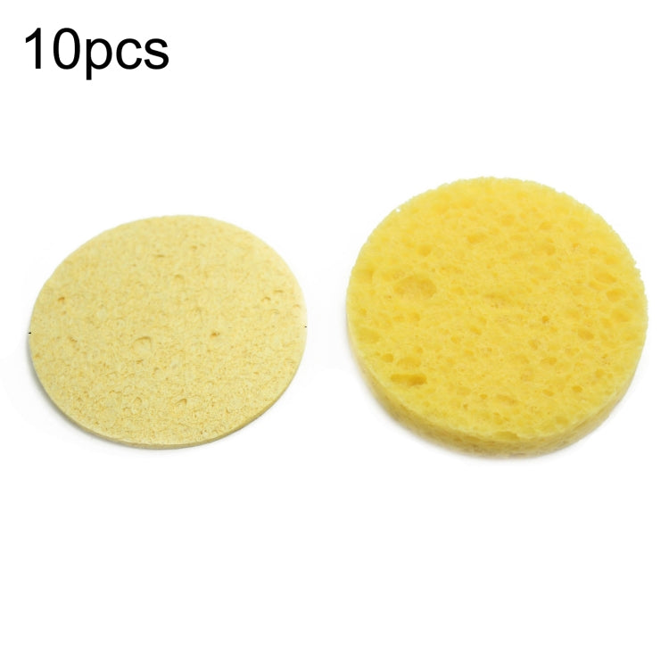 10pcs Soldering Iron Tin Remover Cleaning Cotton Wood Pulp Sponge,Spec: Thickened  Round 5.1cm - Others by buy2fix | Online Shopping UK | buy2fix