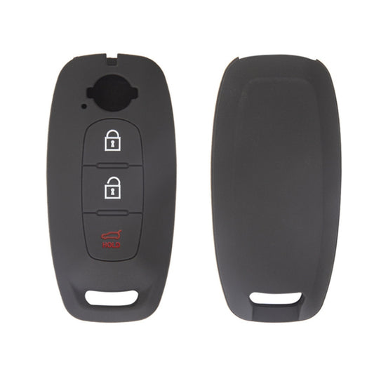 For 2023 Nissan Altima 2pcs Three-Button Key Silicone Protective Case(Black) by buy2fix