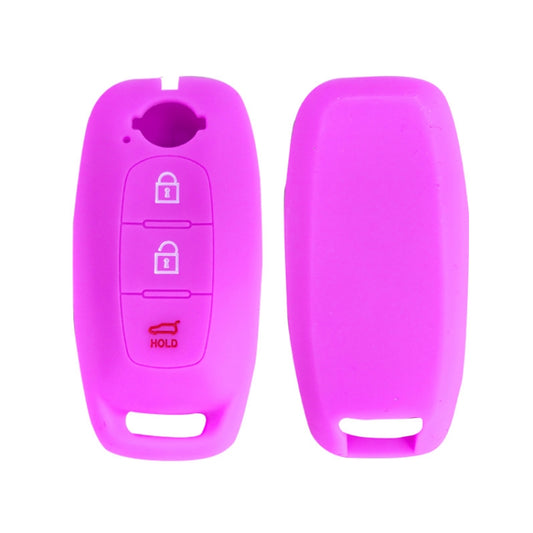 For 2023 Nissan Altima 2pcs Three-Button Key Silicone Protective Case(Rose Red) - Car Key Cases by buy2fix | Online Shopping UK | buy2fix
