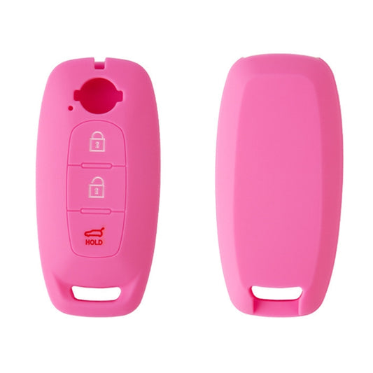 For 2023 Nissan Altima 2pcs Three-Button Key Silicone Protective Case(Pink) - Car Key Cases by buy2fix | Online Shopping UK | buy2fix