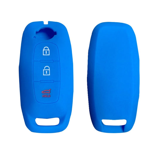 For 2023 Nissan Altima 2pcs Three-Button Key Silicone Protective Case(Sea Blue) - Car Key Cases by buy2fix | Online Shopping UK | buy2fix