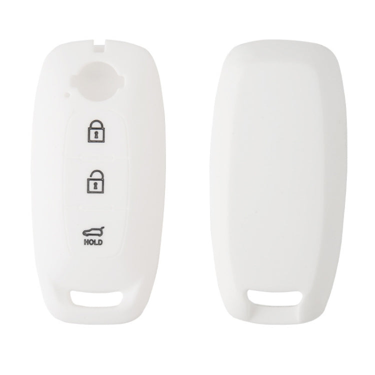 For 2023 Nissan Altima 2pcs Three-Button Key Silicone Protective Case(White) - Car Key Cases by buy2fix | Online Shopping UK | buy2fix