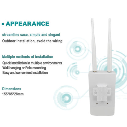European Version 4G LTE Router CPE Outdoor Waterproof Mobile Router Triple Network, EU Plug by buy2fix