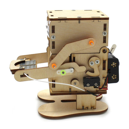 Robot Eating Coins Kids DIY Science Toy Educational Scientific Experiment Kit Wood Craft - Others by buy2fix | Online Shopping UK | buy2fix