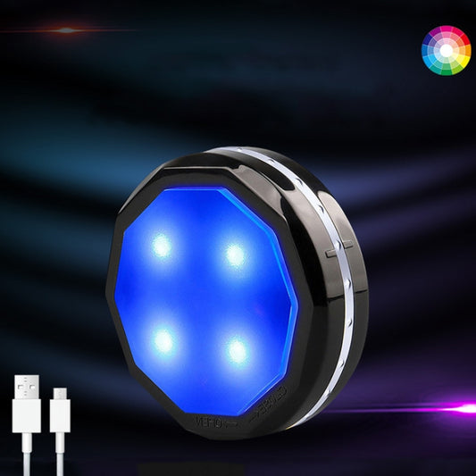 TL004-RGB USB Charging RGB Light Effect Ambient Light with Remote Control(Black Gold Edge) by buy2fix