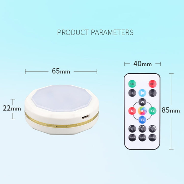 TL004-RGB USB Charging RGB Light Effect Ambient Light with Remote Control(White Silver Edge) by buy2fix