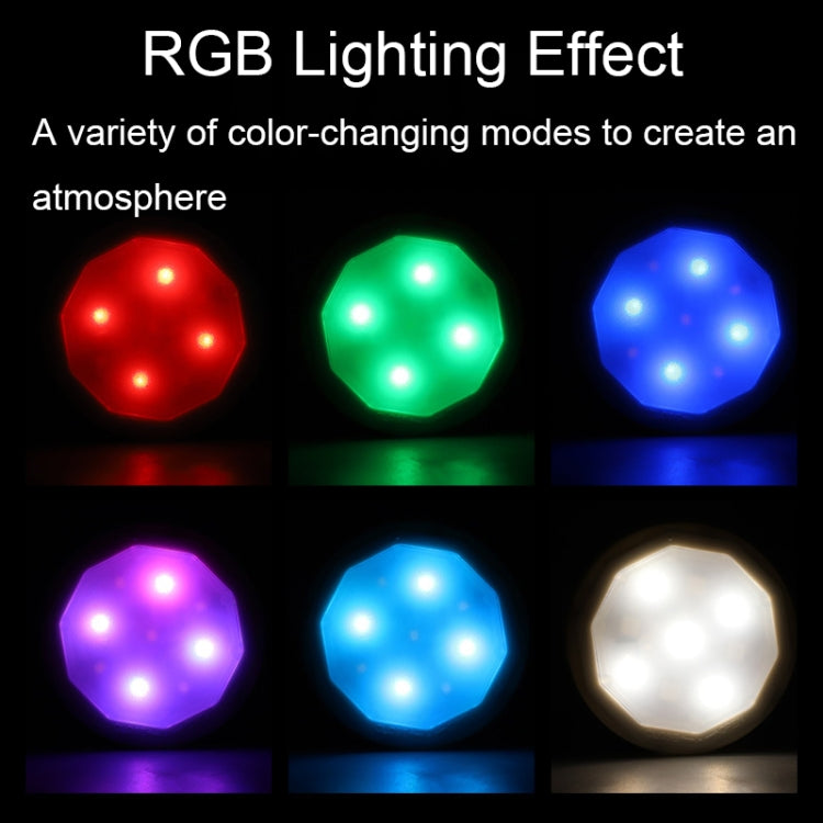 TL004-RGB USB Charging RGB Light Effect Ambient Light with Remote Control(White Silver Edge) by buy2fix