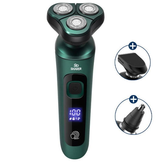 3 In 1 Smart Electric Shaver LCD Digital Display Three-head USB Rechargeable Floating Razor - Shavers & Accessories by buy2fix | Online Shopping UK | buy2fix
