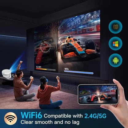T269 Pro 1280x720P Smart Projector WiFi 6 4K Android 11 System Home Cinema US Plug - LED Projector by buy2fix | Online Shopping UK | buy2fix