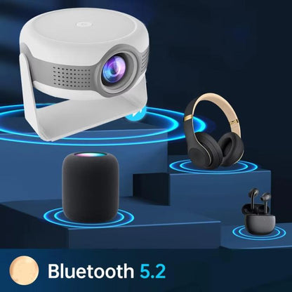 T269 Pro 1280x720P Smart Projector WiFi 6 4K Android 11 System Home Cinema UK Plug - LED Projector by buy2fix | Online Shopping UK | buy2fix