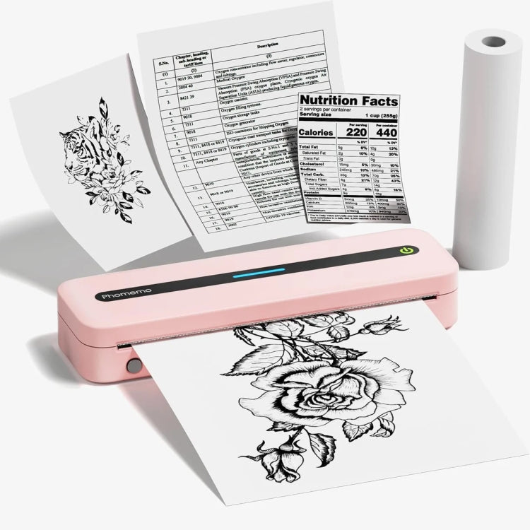 Phomemo M832 300dpi Wireless Thermal Portable Printer, Size: A4 Version(Pink) - Receipt Printers by Phomemo | Online Shopping UK | buy2fix