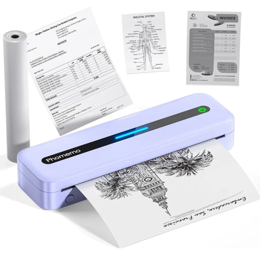 Phomemo M832 300dpi Wireless Thermal Portable Printer, Size: A4 Version(Purple) - Receipt Printers by Phomemo | Online Shopping UK | buy2fix