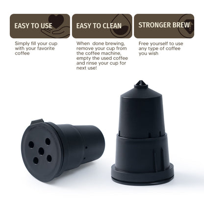 For Keurig Reusable Coffee Capsule Filter Cup Refillable K Cup Filter Basket Pod(Black) - Coffee Machine Parts by buy2fix | Online Shopping UK | buy2fix