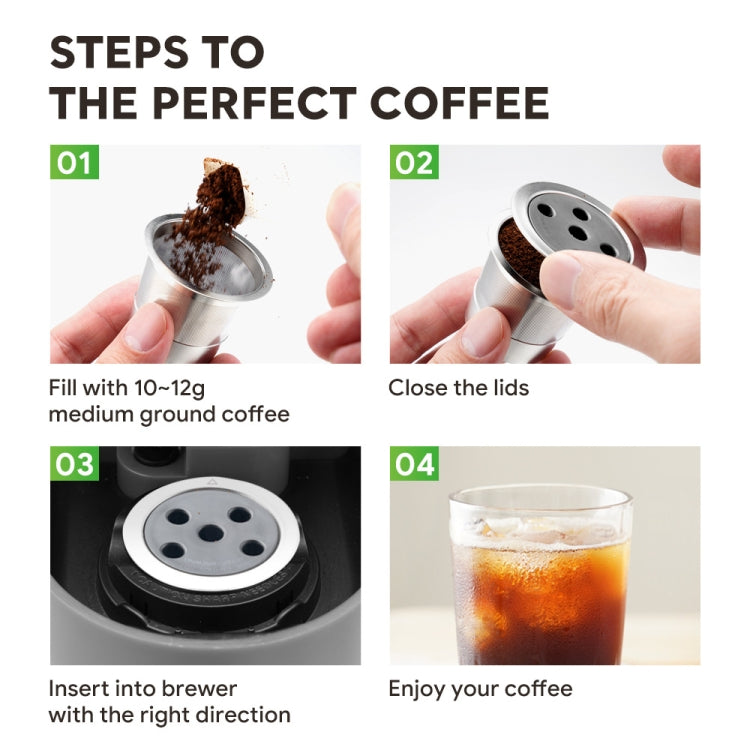 For Keurig K-Supreme Plus Coffee Machine Reusable Stainless Steel Filter Five-hole K Cup - Coffee Machine Parts by buy2fix | Online Shopping UK | buy2fix