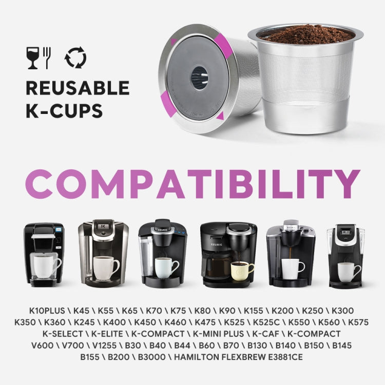 For Keurig Coffee Maker Reusable Filter Cup Stainless Steel Single Hole K Cup - Coffee Machine Parts by buy2fix | Online Shopping UK | buy2fix