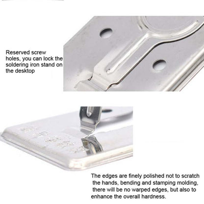50pcs Small Folding Metal Simple Soldering Iron Rack - Soldering Iron Stand by buy2fix | Online Shopping UK | buy2fix
