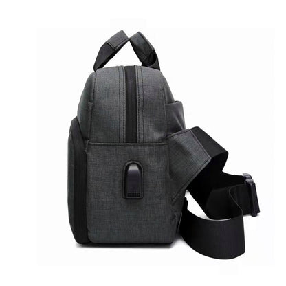 SLR Camera Bag Men Crossbody Photography Bag Waterproof Carrying Case with USB Charging Port, Size: Small by buy2fix