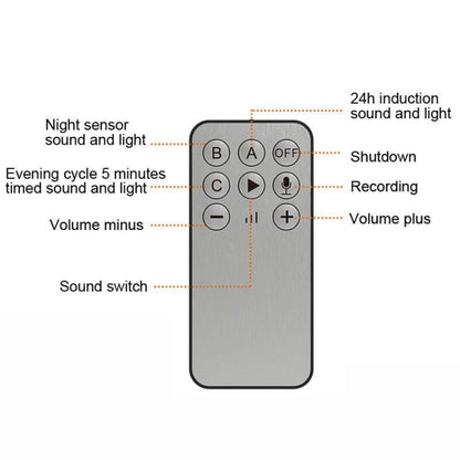 N911N Solar Alarm Infrared Sensor Sound And Light Blast Warning Light Animal Repeller(English Version) by buy2fix