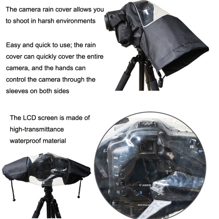 For 5D3 / D800 SLR Camera Rain Cover Photography Camera Raincoat Medium Telephoto Lens Rain Cover by buy2fix