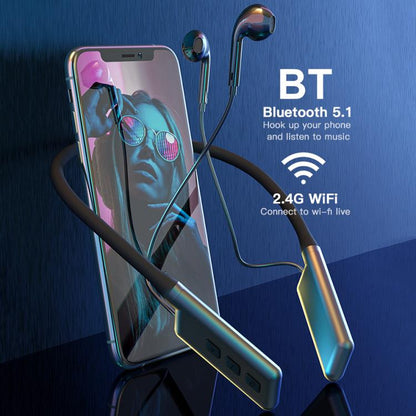 M001A Bluetooth 5.1 / 2.4G Dual-Mode Live Monitoring Neck-Hanging Wireless Headset, Spec: 1 For 4 - Neck-mounted Earphone by buy2fix | Online Shopping UK | buy2fix