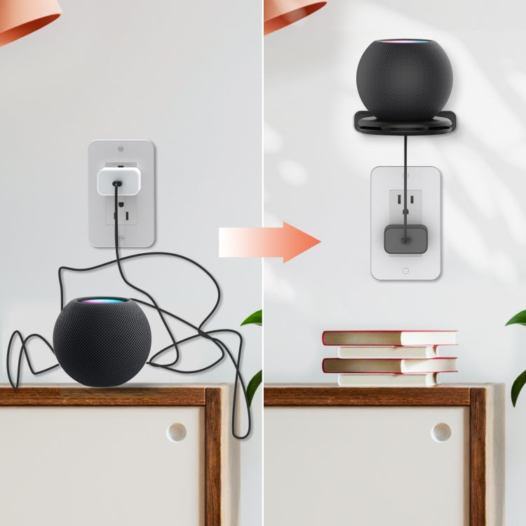 For Apple HomePod Mini AhaStyle PT149 Smart Speaker Stand(Black) - Speaker Bracket by AhaStyle | Online Shopping UK | buy2fix