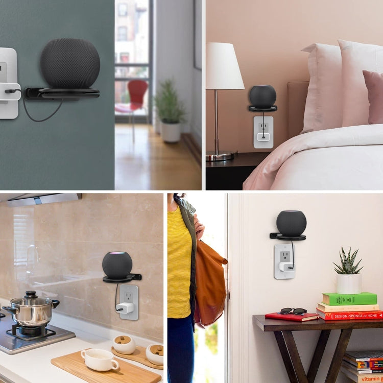 For Apple HomePod Mini AhaStyle PT149 Smart Speaker Stand(Black) - Speaker Bracket by AhaStyle | Online Shopping UK | buy2fix
