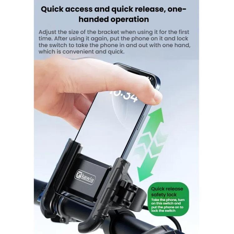 Kewig Motorcycle Bicycle Non-Blocking Mobile Phone Camera Navigation Bracket(M29-C1) - Holder by kewig | Online Shopping UK | buy2fix