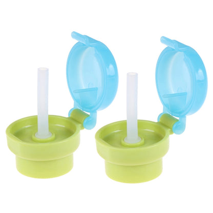 2pcs CJ07205 Baby Straw Lids Portable Drinking Straw Lids for Children(Green) - Drinking Tools by buy2fix | Online Shopping UK | buy2fix