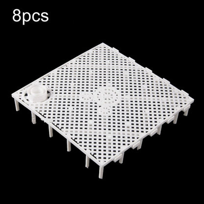 8pcs Fish Tank Bottom Filter Board Sand Mat(White Socket) - Filters & Accessories by buy2fix | Online Shopping UK | buy2fix