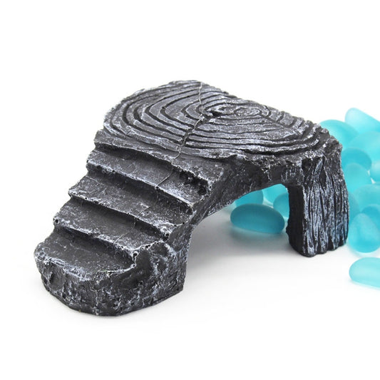 Small Turtle Aquascape Climbing Platform Reptile Hiding Cave Three Legged Turtle Platform - Reptile Supplies by buy2fix | Online Shopping UK | buy2fix