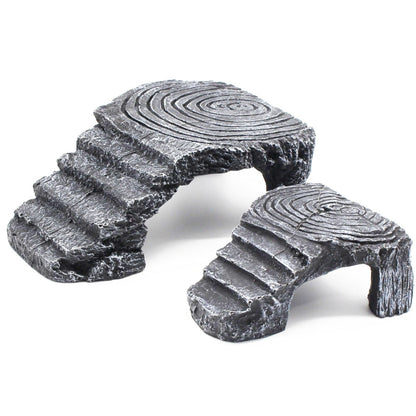 Large Turtle Aquascape Climbing Platform Reptile Hiding Cave Three Legged Turtle Platform - Reptile Supplies by buy2fix | Online Shopping UK | buy2fix