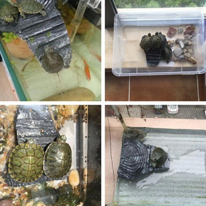 Large Turtle Aquascape Climbing Platform Reptile Hiding Cave Three Legged Turtle Platform - Reptile Supplies by buy2fix | Online Shopping UK | buy2fix