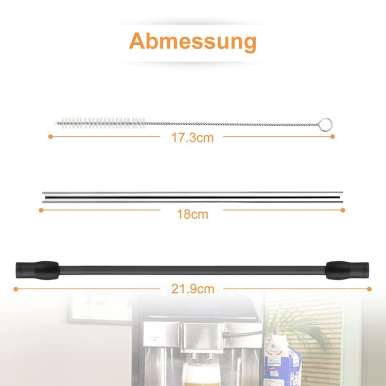 For Bosch VeroAroma / Siemens EQ.6 Series Coffee Machine Milk Pipe and Cleaning Brush Set(Dark Gray) - Coffee Machine Parts by buy2fix | Online Shopping UK | buy2fix