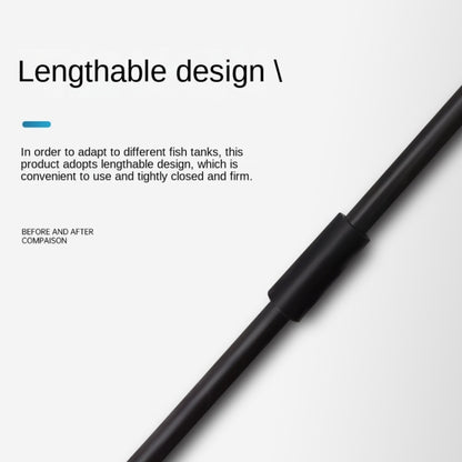 53cm 2 Section Fish Tank Algae Scraper Widen Aquarium Long Handle Scraper(Black) - Cleaning Tools by buy2fix | Online Shopping UK | buy2fix