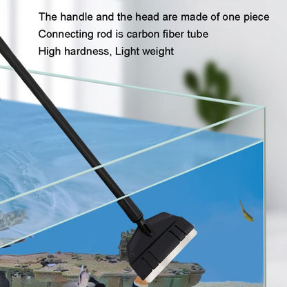 53cm 2 Section Fish Tank Algae Scraper Widen Aquarium Long Handle Scraper(Black) - Cleaning Tools by buy2fix | Online Shopping UK | buy2fix